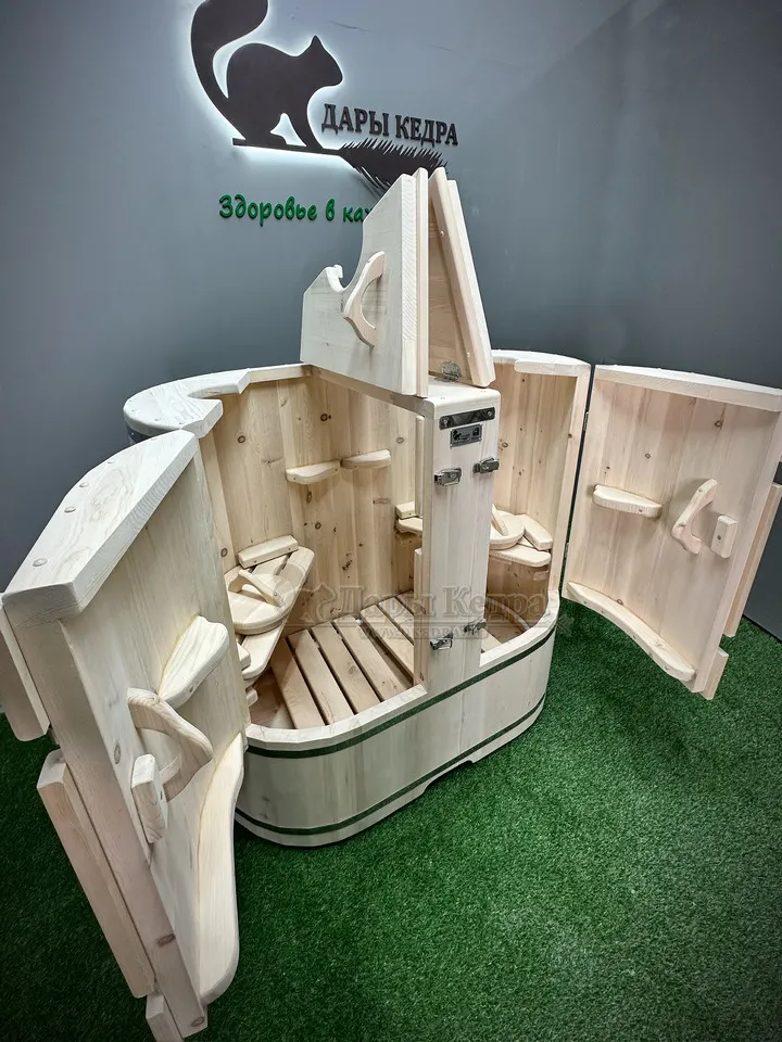 Кедровая бочка (фитобочка) двухместная «Профессиональная»