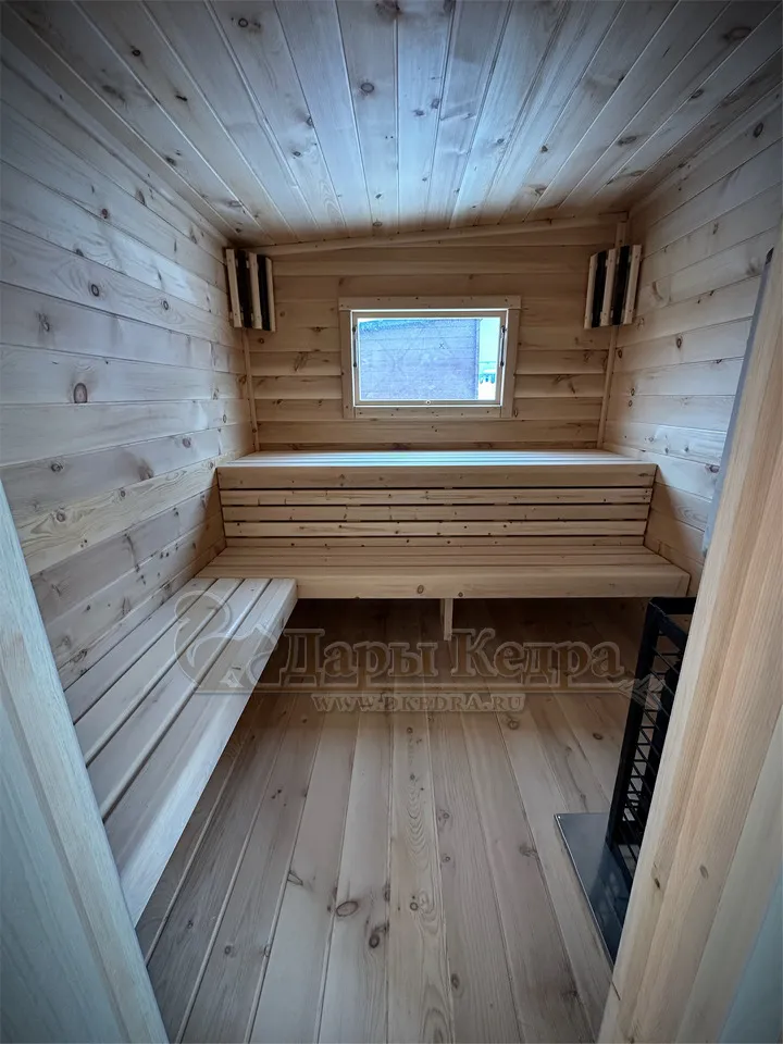 Каркасная баня «Лофт» из кедра 6х2,2 метра (вариант 1)