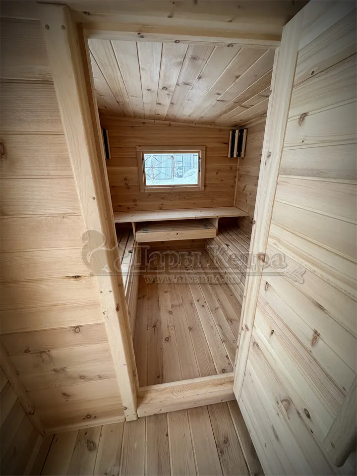 Каркасная баня «Лофт» из кедра 6х2,2 метра (вариант 1)