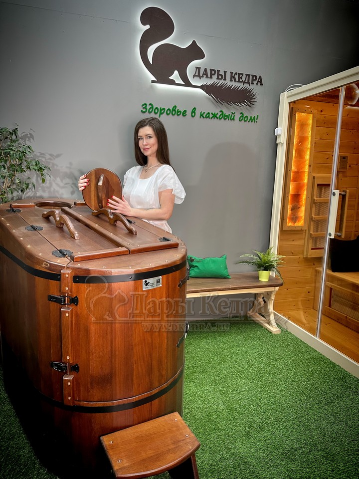 Готовый комплект «Комфорт»: кедровая бочка с парогенератором + био-защита изнутри и снаружи